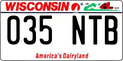 WI license plate 035NTB