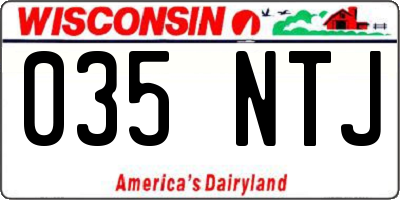 WI license plate 035NTJ