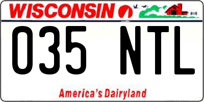 WI license plate 035NTL