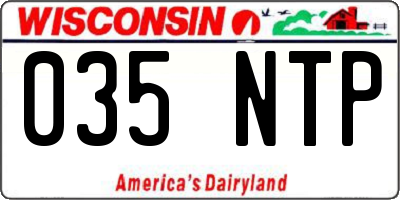 WI license plate 035NTP