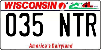 WI license plate 035NTR