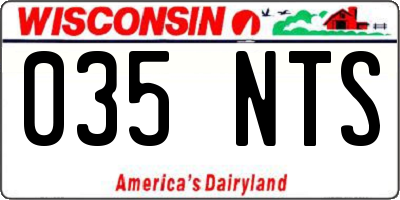 WI license plate 035NTS