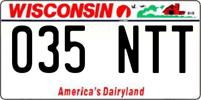 WI license plate 035NTT