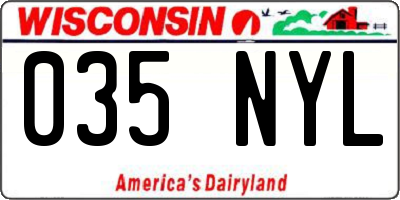 WI license plate 035NYL