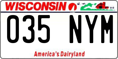 WI license plate 035NYM