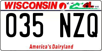 WI license plate 035NZQ
