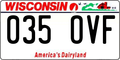 WI license plate 035OVF