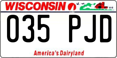 WI license plate 035PJD