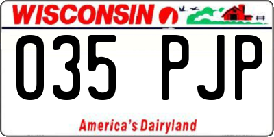 WI license plate 035PJP