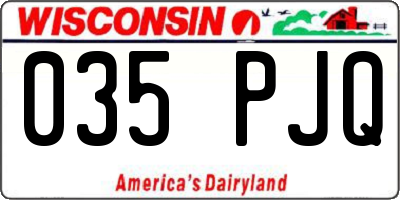 WI license plate 035PJQ
