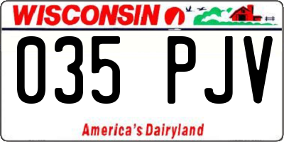 WI license plate 035PJV
