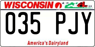 WI license plate 035PJY