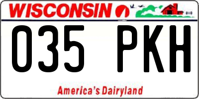 WI license plate 035PKH
