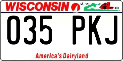 WI license plate 035PKJ