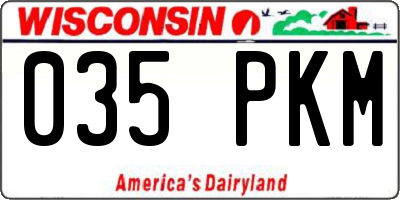 WI license plate 035PKM