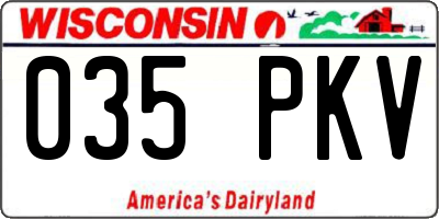 WI license plate 035PKV