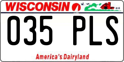 WI license plate 035PLS
