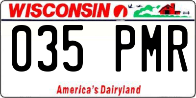 WI license plate 035PMR