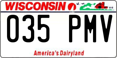 WI license plate 035PMV