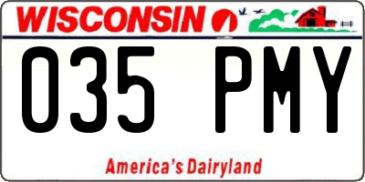 WI license plate 035PMY