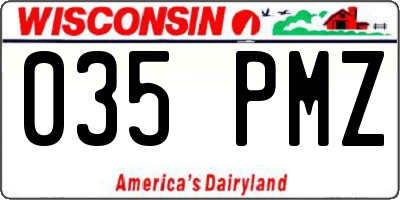 WI license plate 035PMZ