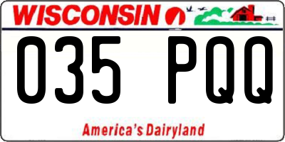 WI license plate 035PQQ
