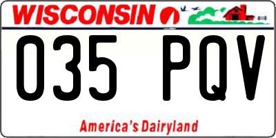 WI license plate 035PQV
