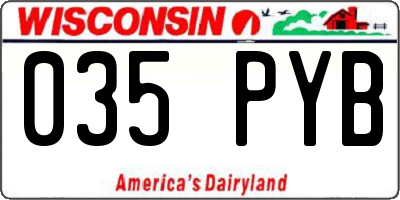 WI license plate 035PYB