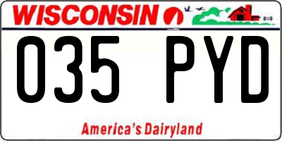 WI license plate 035PYD