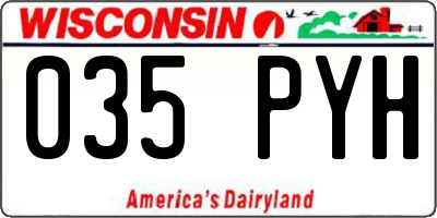 WI license plate 035PYH