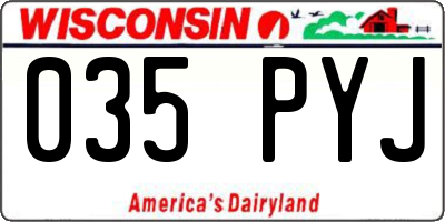 WI license plate 035PYJ
