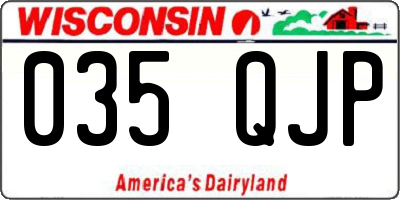 WI license plate 035QJP