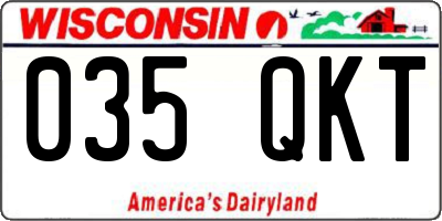 WI license plate 035QKT