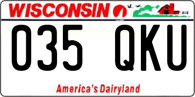 WI license plate 035QKU