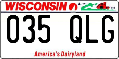 WI license plate 035QLG