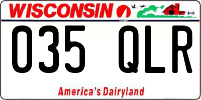 WI license plate 035QLR