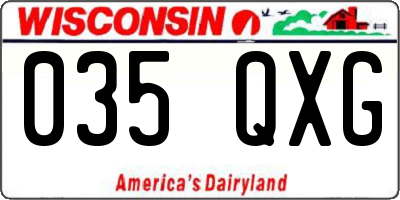 WI license plate 035QXG