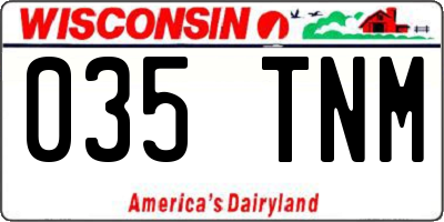 WI license plate 035TNM