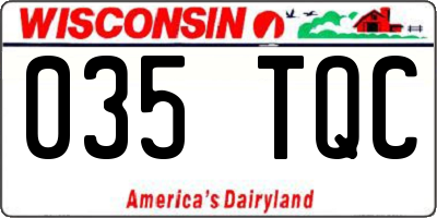 WI license plate 035TQC
