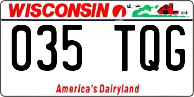 WI license plate 035TQG