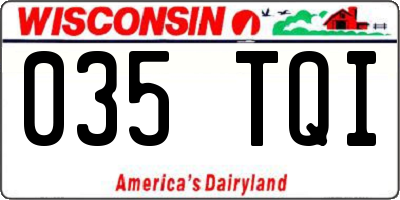 WI license plate 035TQI