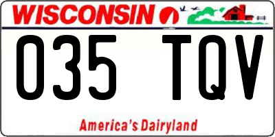 WI license plate 035TQV