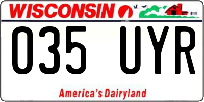 WI license plate 035UYR