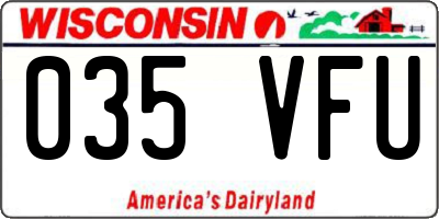 WI license plate 035VFU