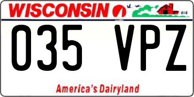 WI license plate 035VPZ