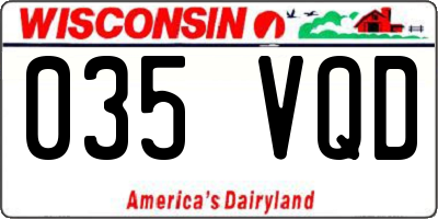 WI license plate 035VQD