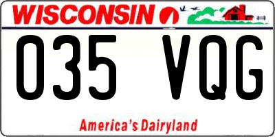 WI license plate 035VQG