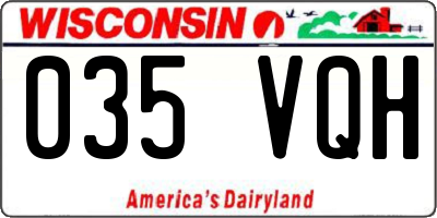 WI license plate 035VQH