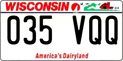 WI license plate 035VQQ