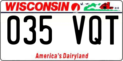 WI license plate 035VQT